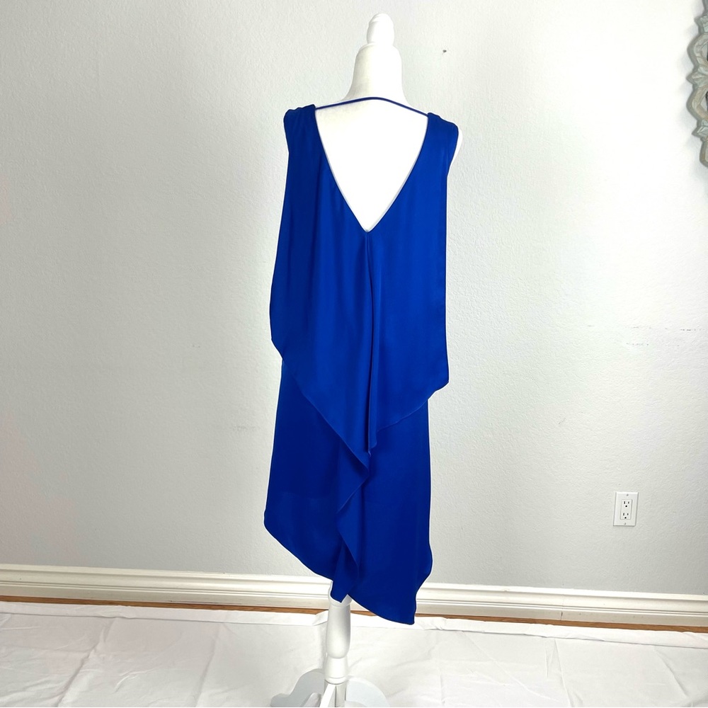 BCBGMaxazria Blue Shana High-low Asymmetrical Sleeveless Dress XXS - Picture 4 of 8